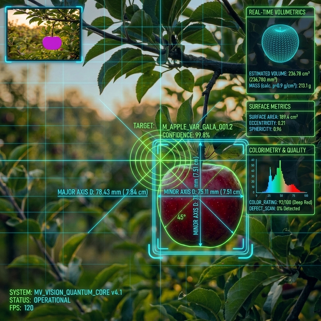Apple with Visual Calipers